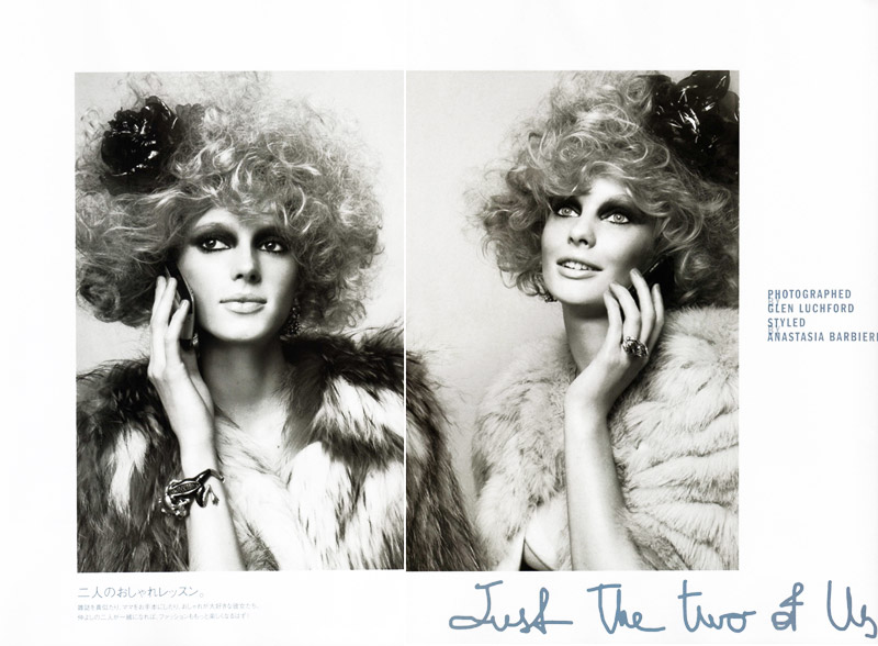 Sigrid Agren & Patricia van der Vilet by Glen Luchford in Just the Two of Us | Vogue Nippon June 2010