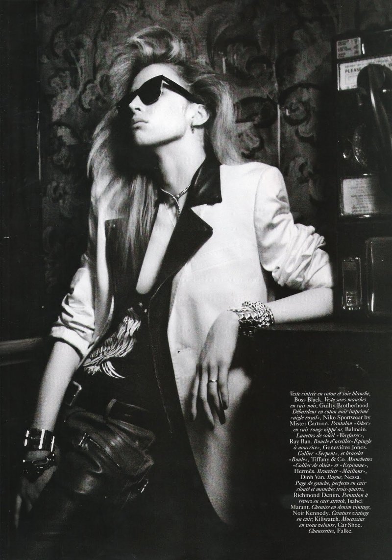 Raquel Zimmermann by David Sims in Girl Meets Boy | Vogue Paris June ...