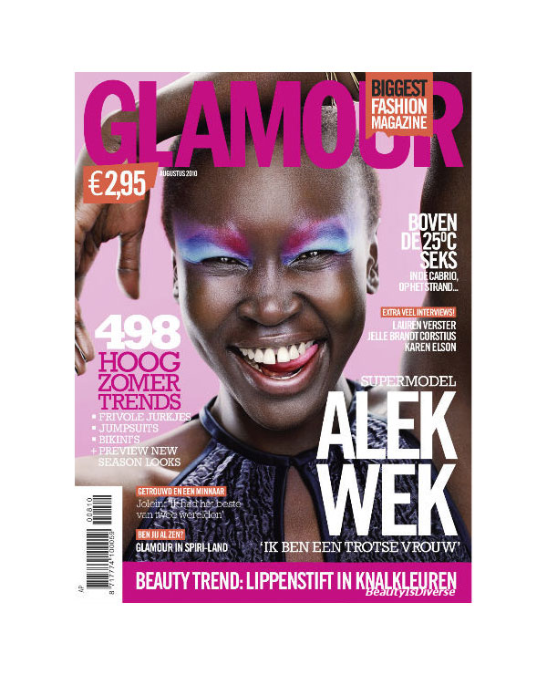 Alek Wek for Dutch Glamour August 2010 by Marc de Groot