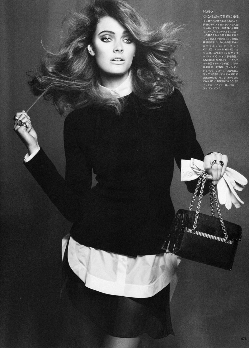 Constance Jablonski by Andreas Sjodin in Dress for Success | Vogue Nippon September 2010