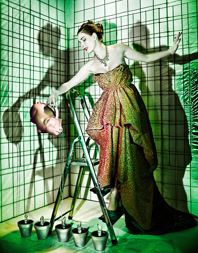 Dita Von Teese by BrakhaX2 in A Shady Green | Genlux Magazine Fall 2010