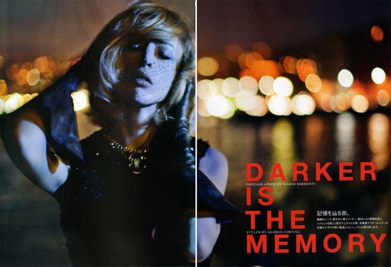 Raquel Zimmermann by Mario Sorrenti in Darker is the Memory | Vogue Nippon October 2010