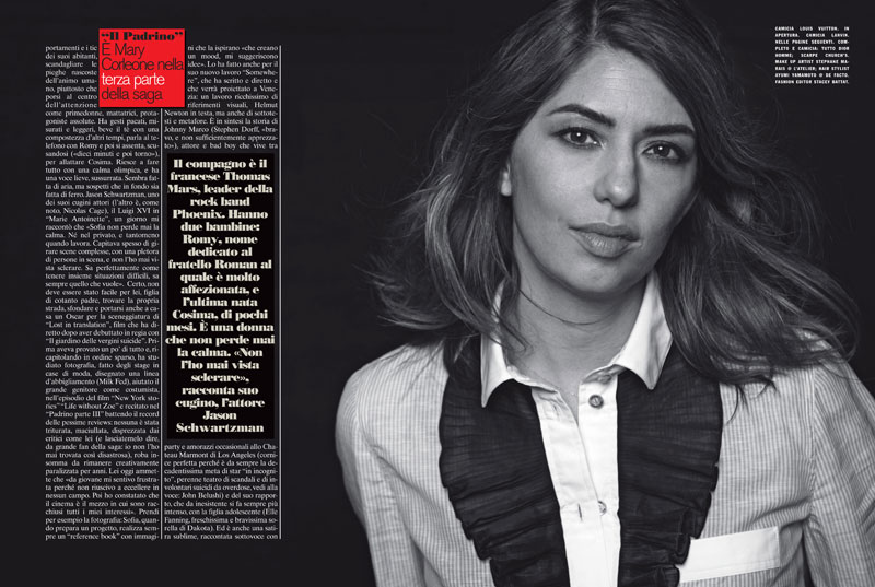 Sofia Coppola by Peter Lindbergh for L'Uomo Vogue September 2010 – Fashion  Gone Rogue