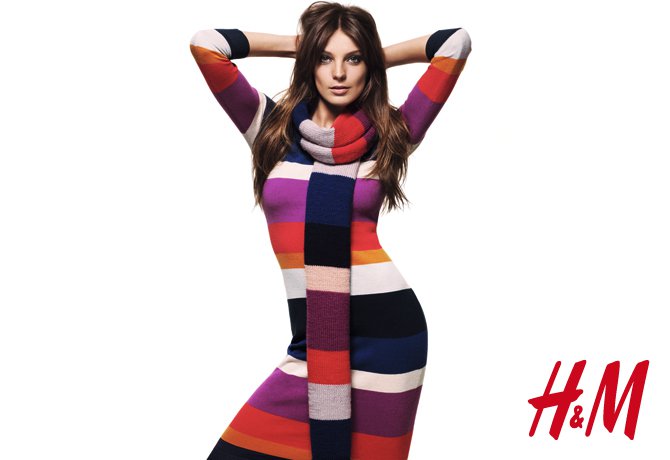 Daria Werbowy & Anja Rubik for H&M Get Warm 2010 Campaign