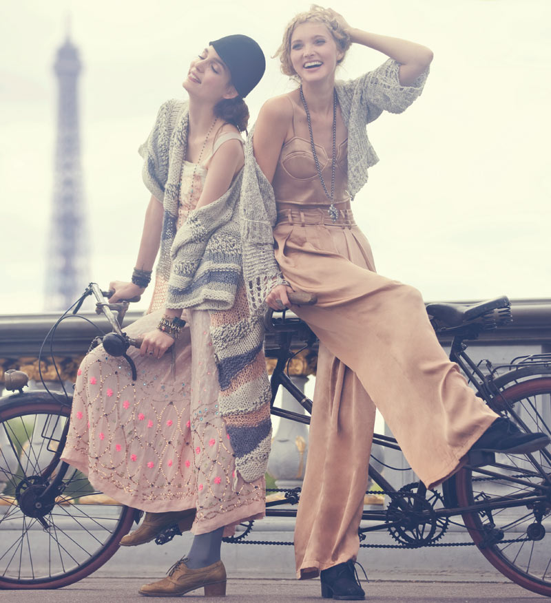 Elsa Hosk, Zuzanna & Julia Bijoch for Free People ‘Through the Decades’ Book by David Bellemere