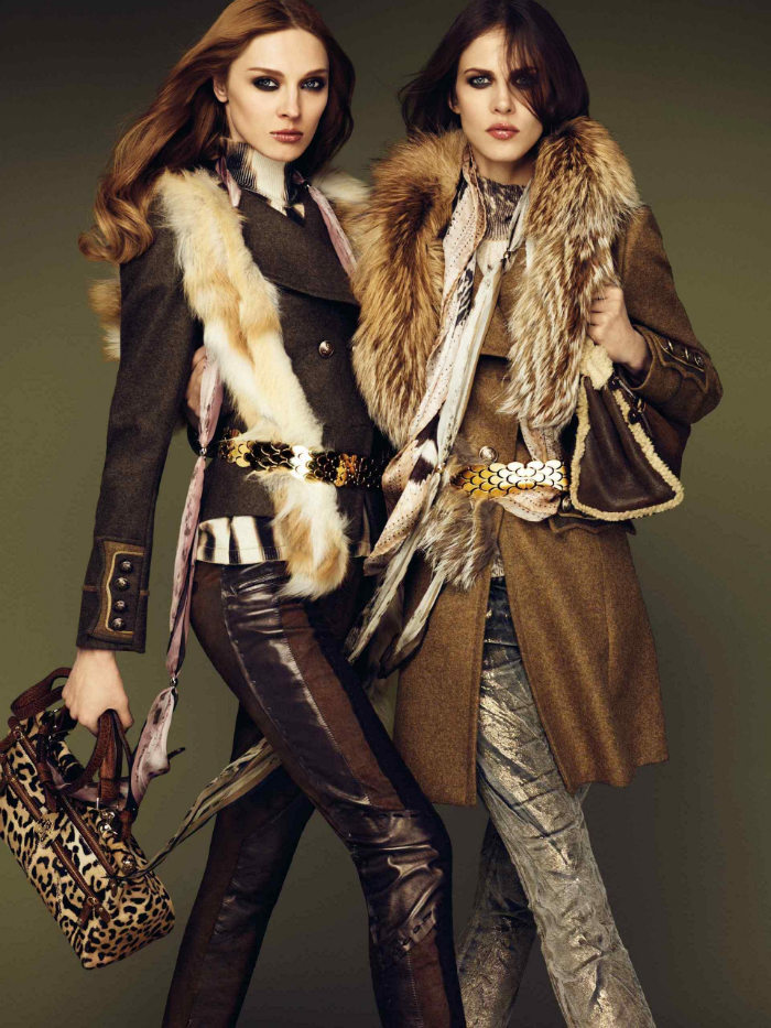 Aymeline Valade & Olga Sherer for Roberto Cavalli Fall 2011 – Fashion ...