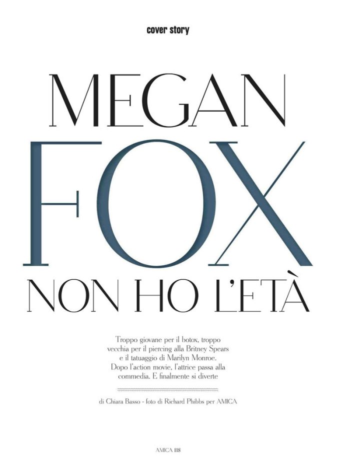 Megan Fox by Richard Phibbs for Amica September 2011