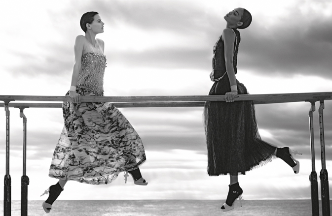 Saskia de Brauw & Joan Smalls for Chanel Spring 2012 Campaign by Karl Lagerfeld