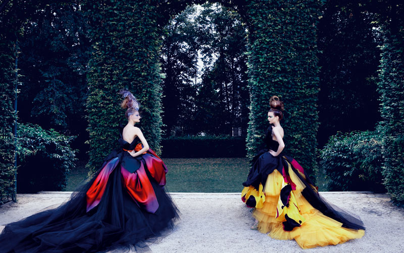 Sasha Pivovarova, Magdalena Frackowiak, Jac Jagaciak & Maryna Linchuk in Dior Couture by Patrick Demarchelier