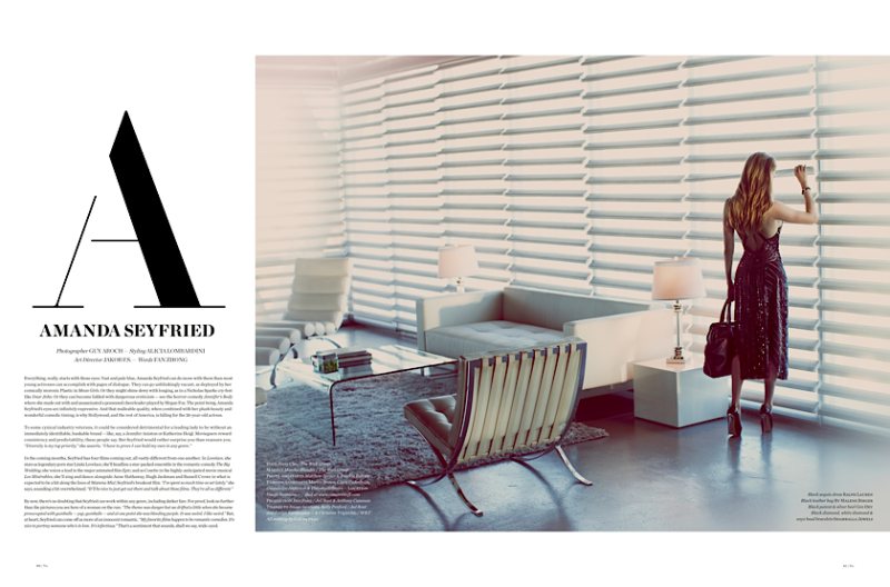 Amanda Seyfried Gets Dramatic for Vs. Magazine, Lensed by Guy Aroch