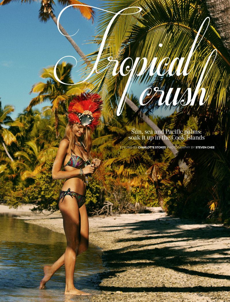 Eva Downey Sports Tropical Style for Cosmopolitan Australia November 2012 by Steven Chee