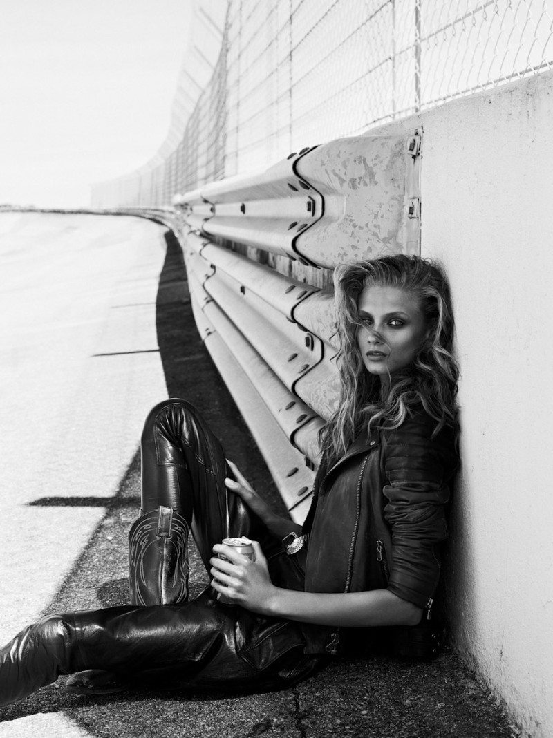 Anna Selezneva Rocks Biker Style for Vogue Paris November 2012 by Lachlan Bailey
