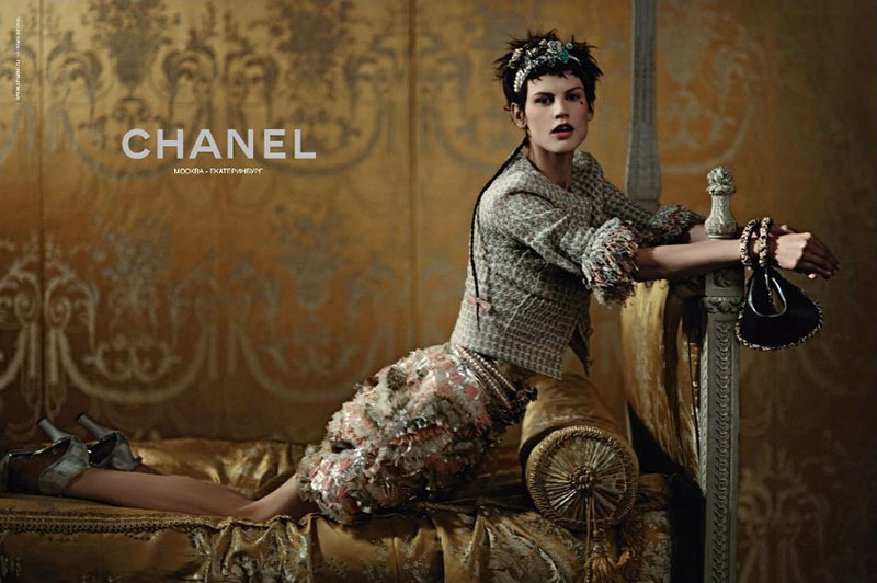 Saskia de Brauw and Cara Delevingne Are Golden for Chanel's Cruise 2013 Campaign by Karl Lagerfeld
