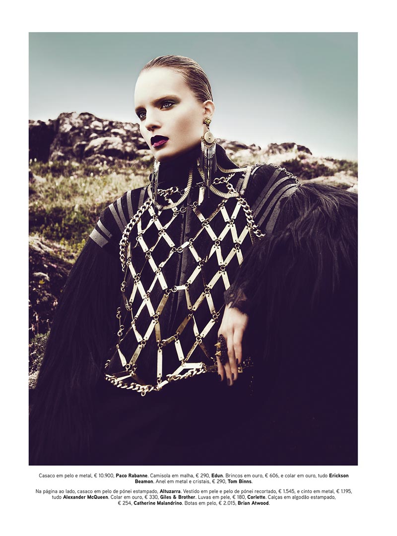 Charlotte Tomaszewska Dons Luxe Style for Vogue Portugal November 2012 by Kevin Sinclair