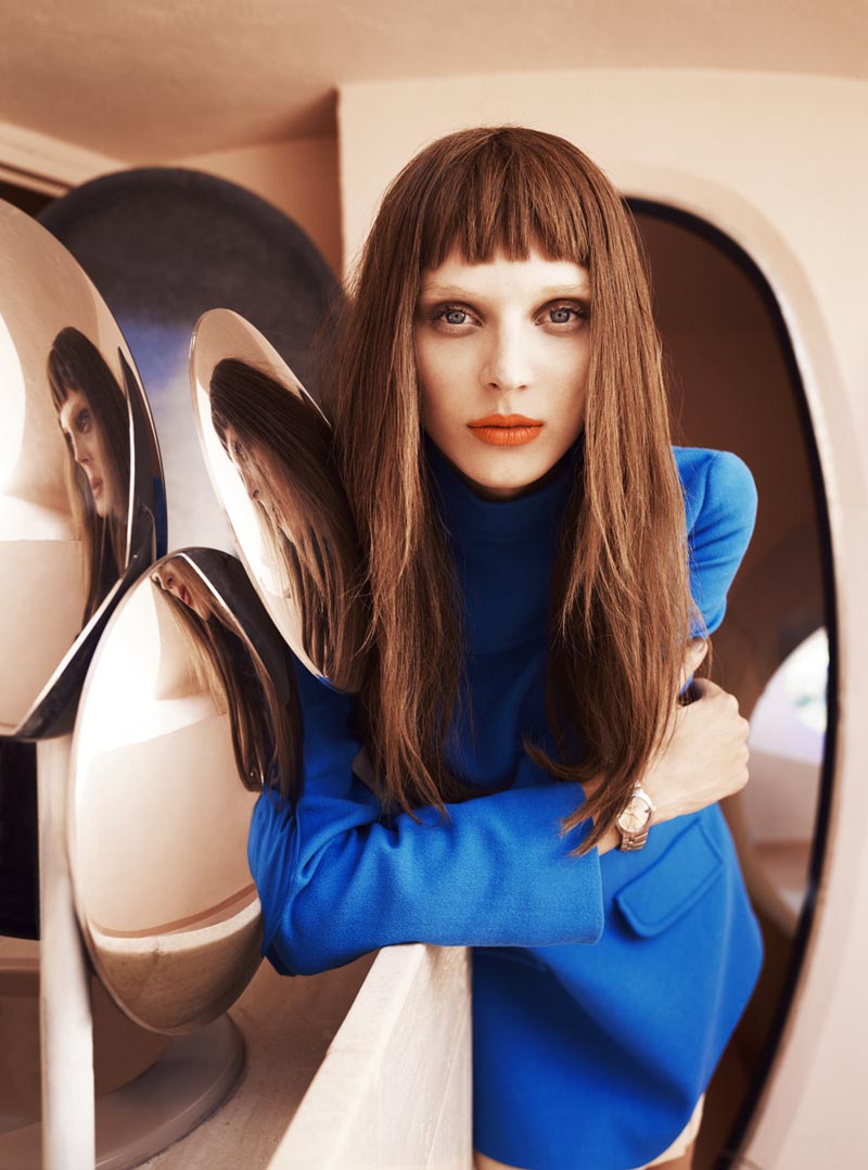 Olga Sherer Sports Neo-Mod Style for Elle France, Lensed by Marcin Tyszka