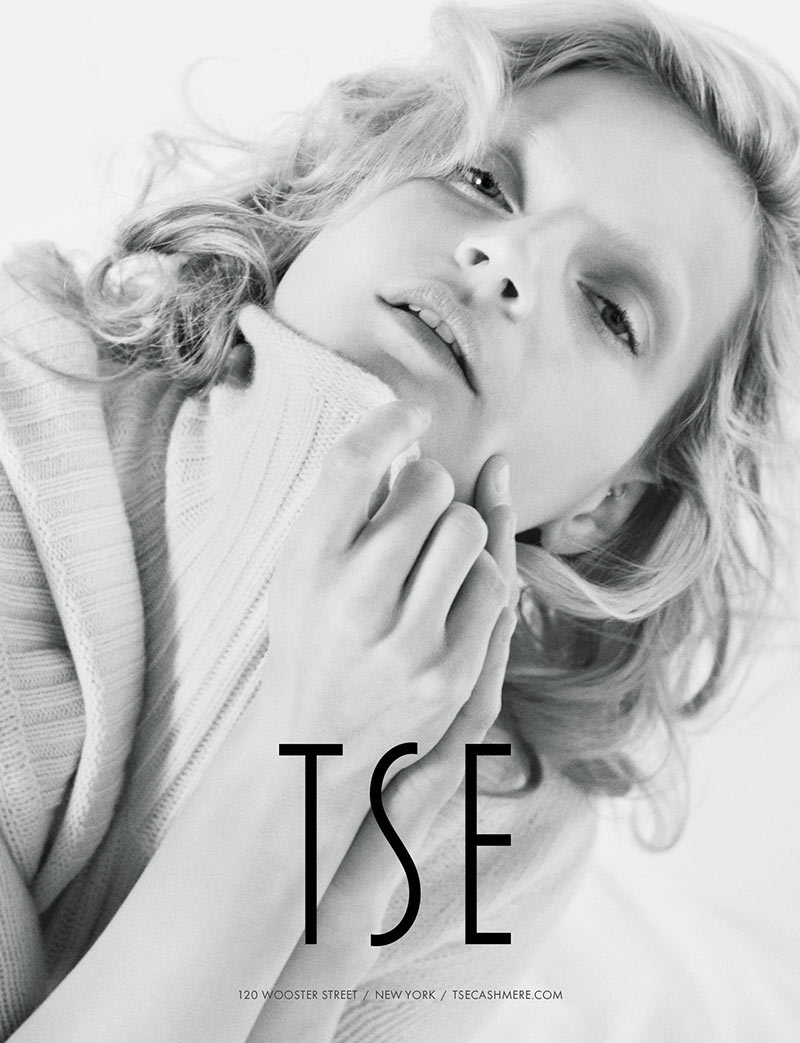 Guinevere van Seenus Gets Comfy for Tse's Fall 2012 Campaign by Yelena Yemchuk