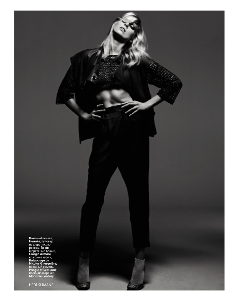 Iselin Steiro by Hedi Slimane for Vogue Russia March 2012 – Fashion ...