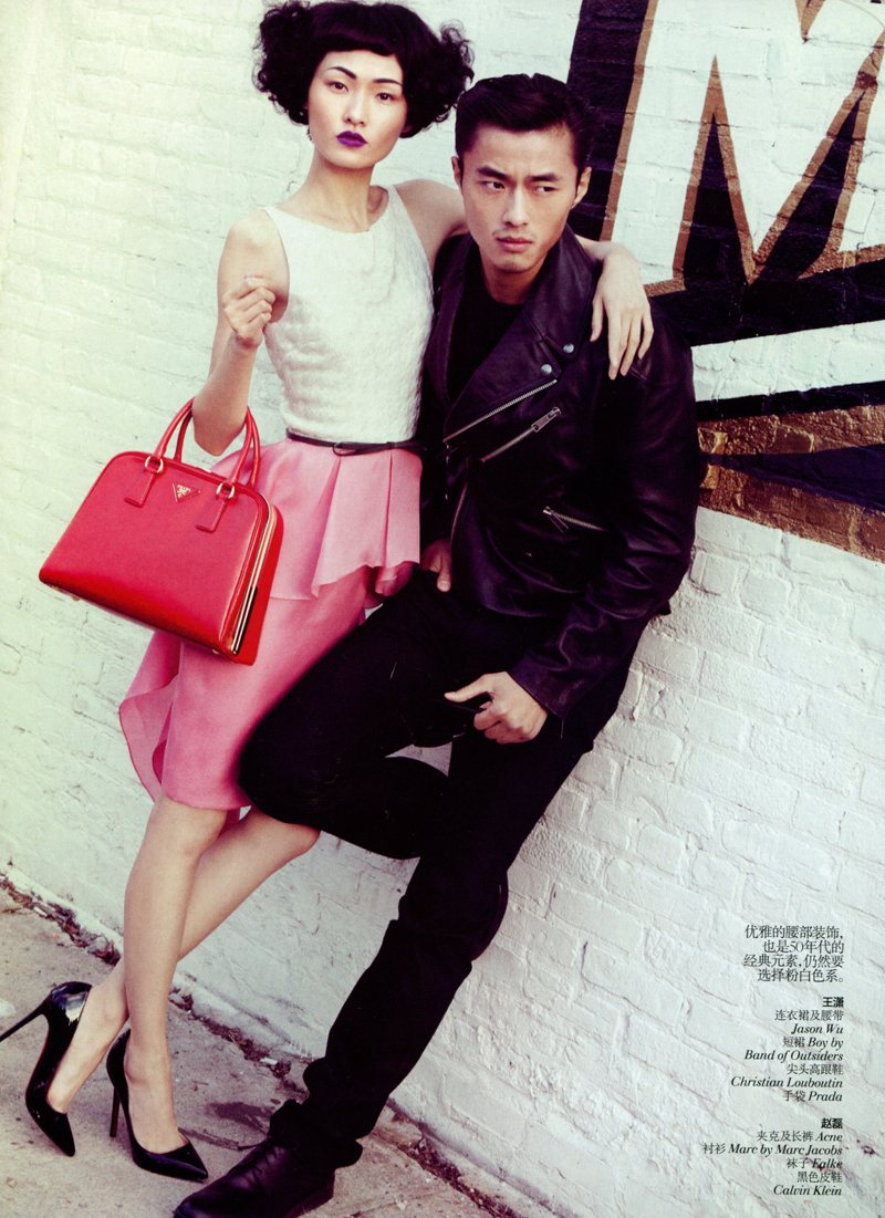 Wang Xiao, Lily Zhi and Zhao Lei by Lincoln Pilcher for Vogue China March 2012