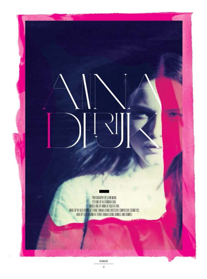 Anna de Rijk by Leon Mark for Rika Magazine S/S 2012