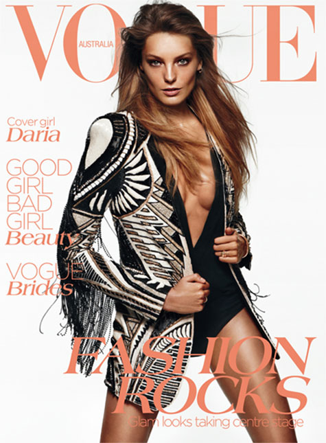 Daria Werbowy by Daniel Jackson for Vogue Australia June 2012