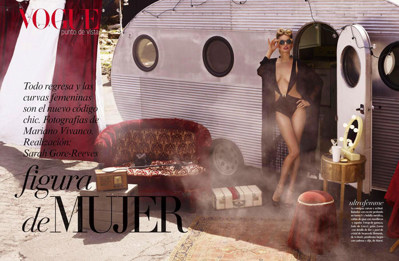 Karolina Kurkova is Movie Star Glam for Vogue Mexico's June Cover Shoot