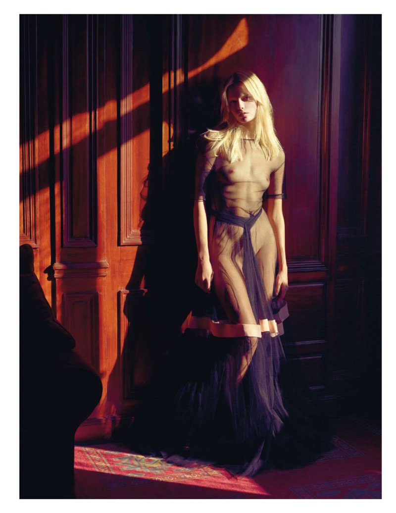 Natasha Poly is Sexy in Sheer for Mario Sorrenti's Vogue Paris Story
