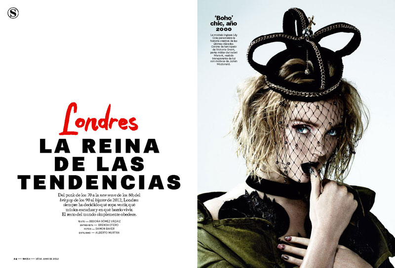 Lily Cole Has London Spirit for S Moda's June 2012 Issue by Damon Baker