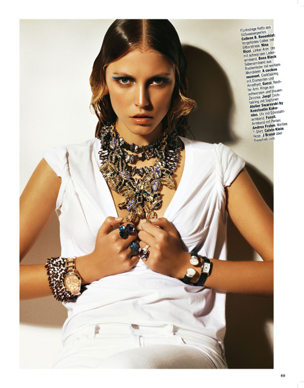 Lucia Jonova Wears Oceanic Jewelry Looks for Grazia Germany | Fashion ...