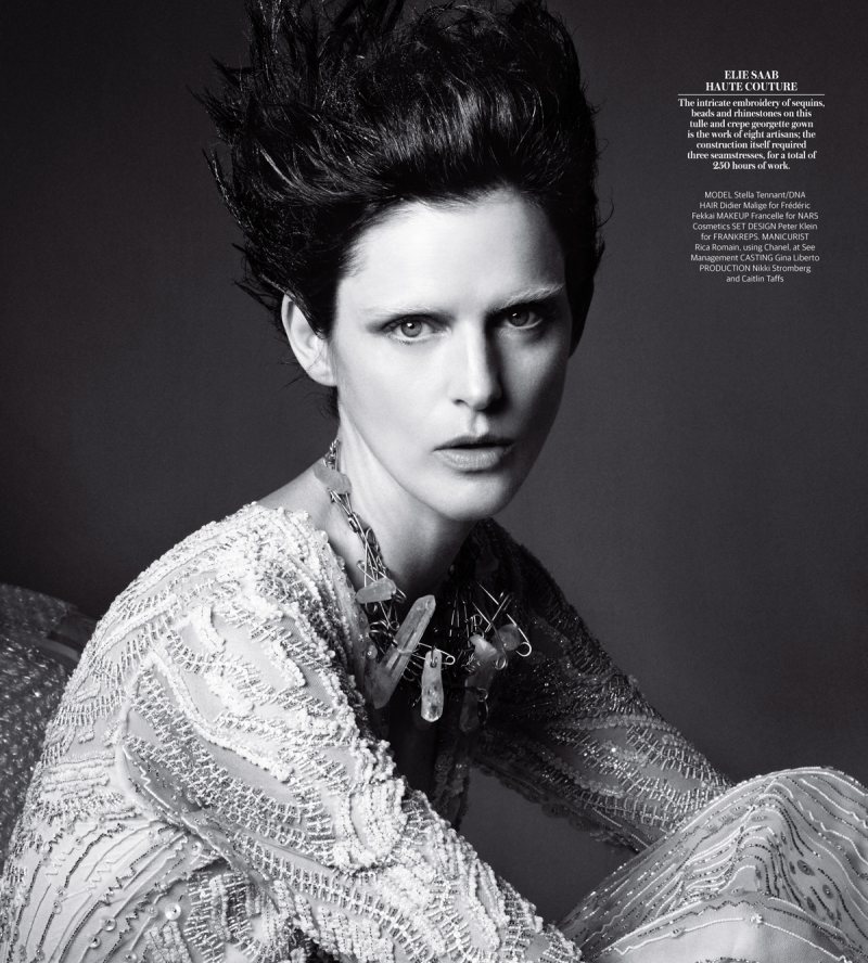 Stella Tennant Poses In Couture For Wsj Magazine Shot By Daniel