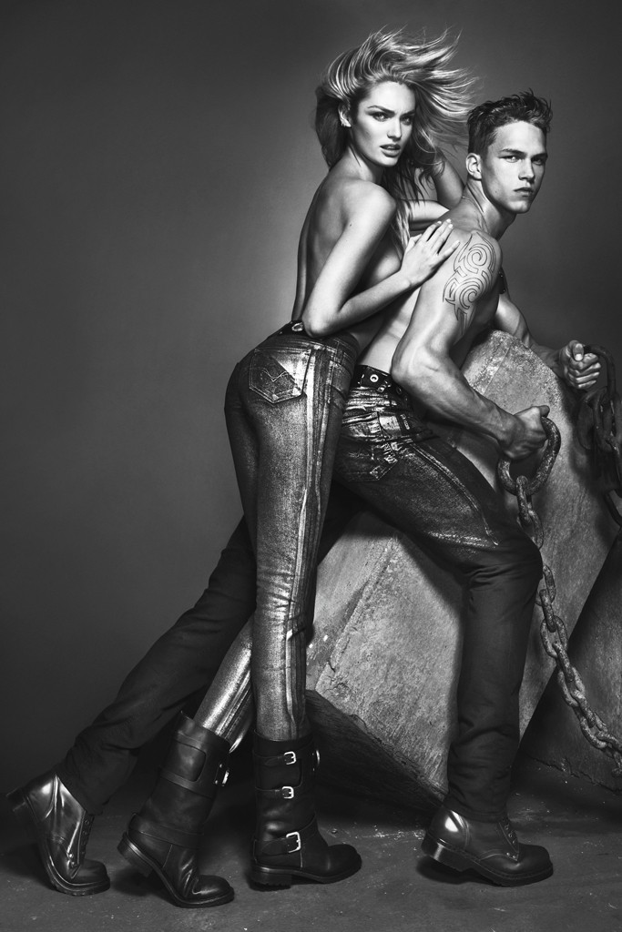 Candice Swanepoel Smolders in Versace Jeans' Fall 2012 Campaign by Mert & Marcus