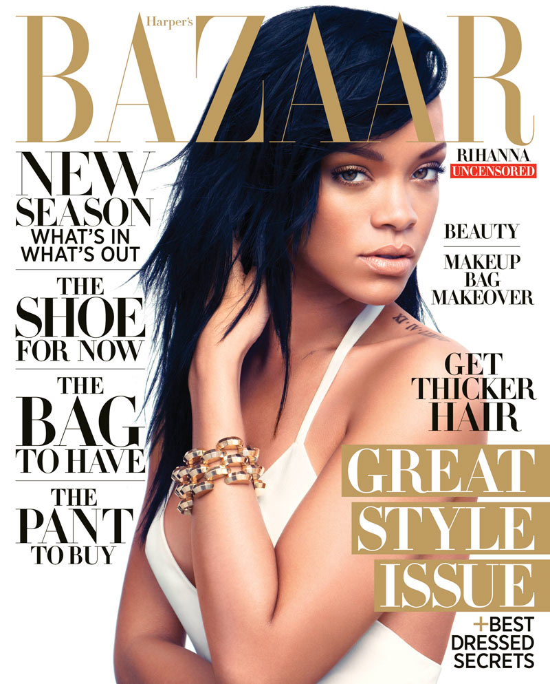 Rihanna Covers Harper's Bazaar US August 2012 by Camilla Akrans