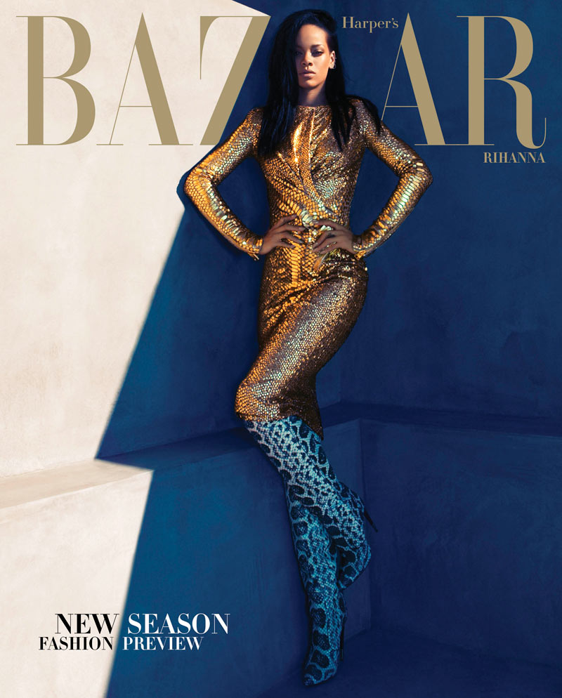 Rihanna Covers Harper's Bazaar US August 2012 by Camilla Akrans