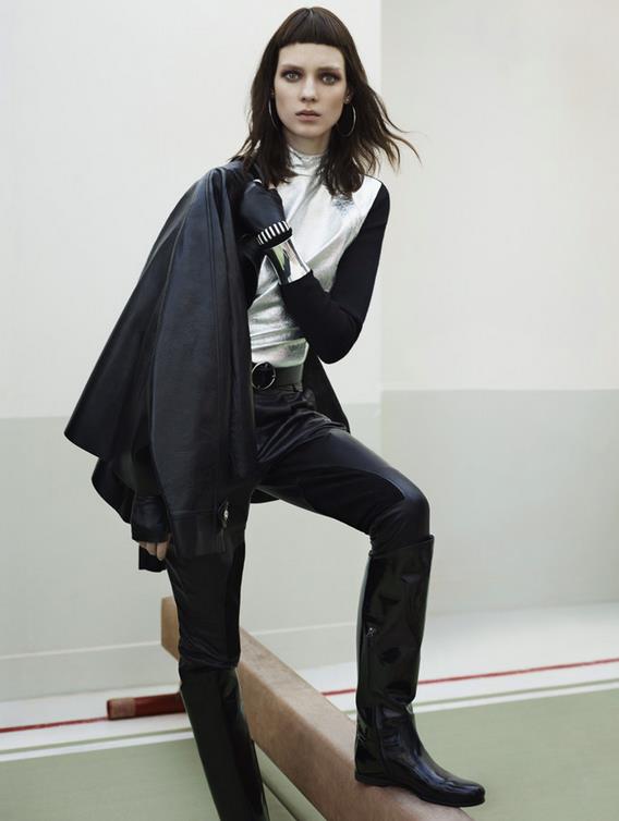Kati Nescher Dons Leather Looks for Vogue China's August 2012 Cover Shoot