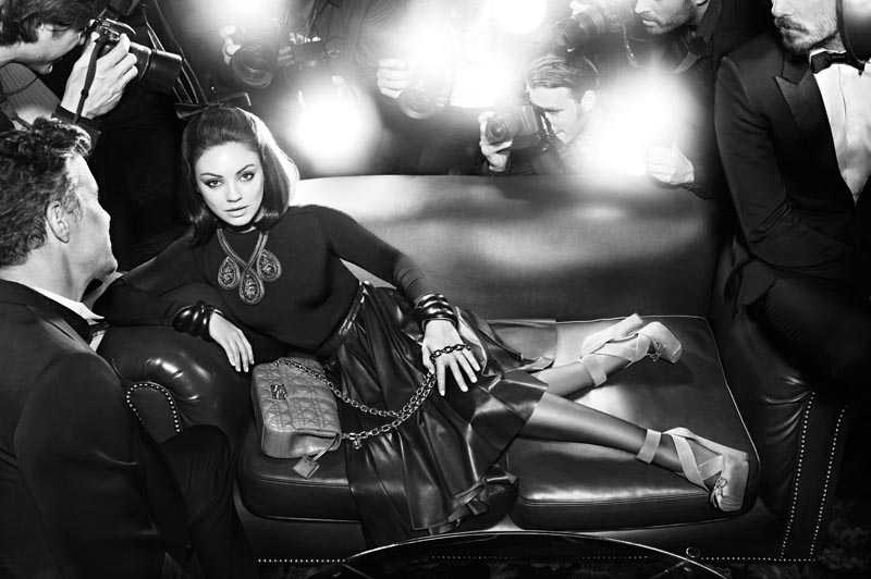 Mila Kunis Is in the Spotlight for the Miss Dior Handbag Fall 2012 Campaign by Mario Sorrenti