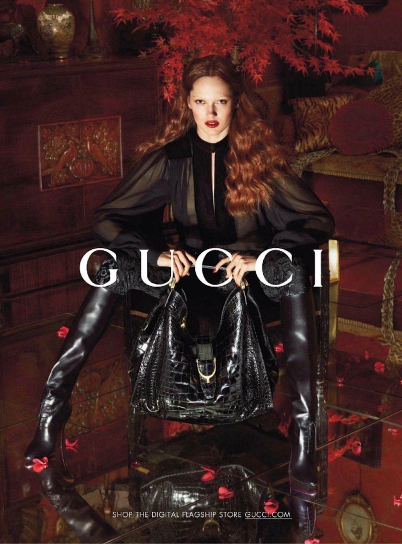 Karmen Pedaru & Nadja Bender Luxuriate in Gucci's Fall 2012 Campaign by ...