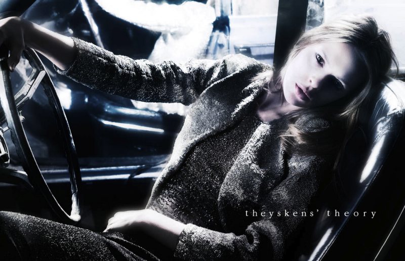 Elise Crombez Enchants in the Theyskens' Theory Fall 2012 Campaign by Julien Claessens