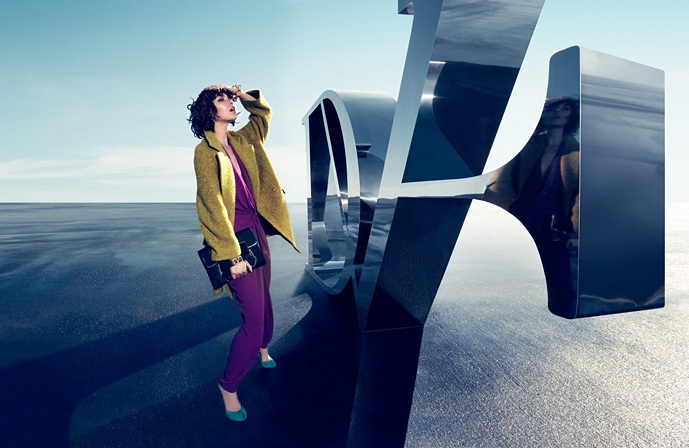 Arizona Muse is Logo-Obsessed for Diane von Furstenberg's Fall 2012 Campaign by Camilla Akrans