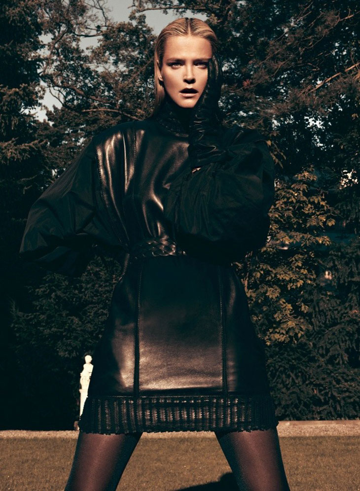 Carmen Kass is Clad in Black for Vogue Latin America's September Cover Shoot by Koray Birand