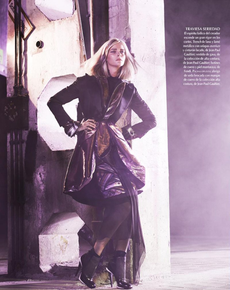Carmen Kass Dons Jean Paul Gaultier for Vogue Latin America September 2012 by Mariano Vivanco