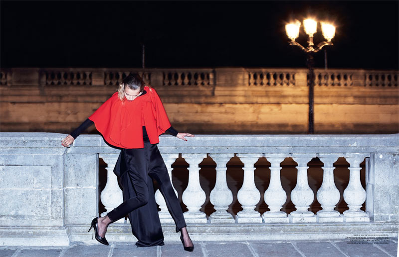 Natalia Alaverdian Captures a Nighttiming Nomi Gaivanenko for Harper's Bazaar Russia September