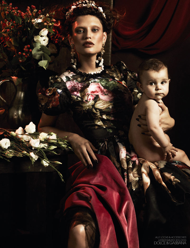 Bianca Balti is a Baroque Goddess in Dolce & Gabbana for Interview Germany