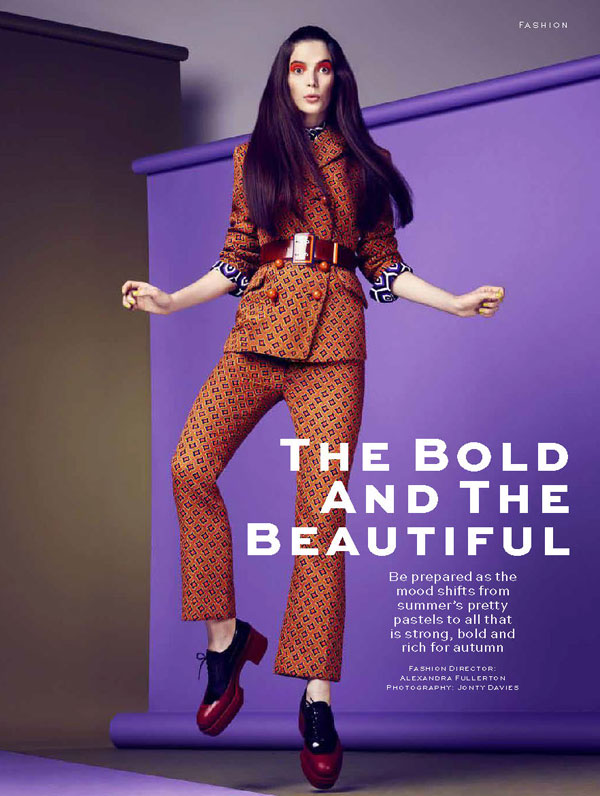 Amy Greenhough Dons Bold Autumn Selects for Stylist Magazine