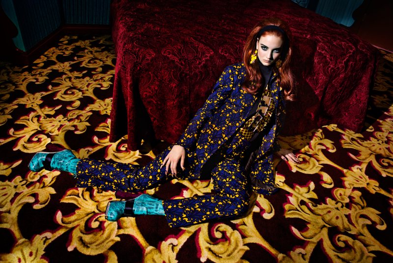 Codie Young is a Prints Mistress for Stevie and Mada in Tank Magazine