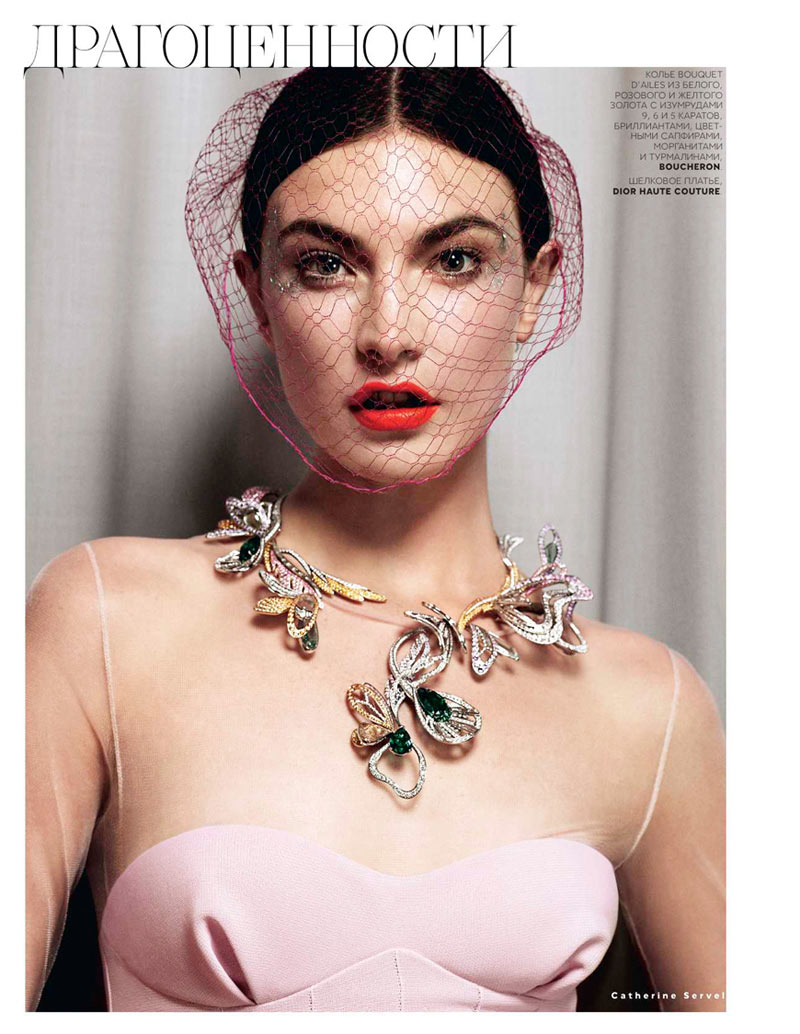 Jacquelyn Jablonski Shines in Couture for Vogue Russia October 2012 by Catherine Servel