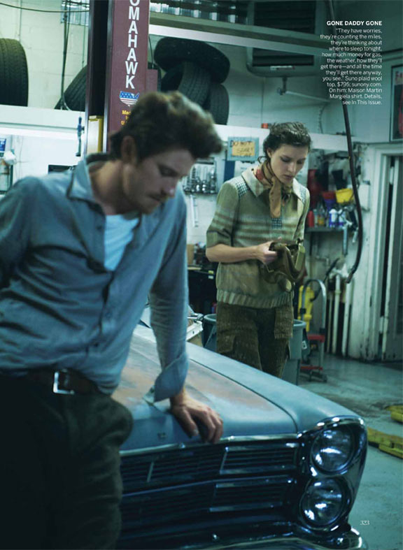 Kati Nescher & Garrett Hedlund Hit the Road for Peter Lindbergh in Vogue US October 2012