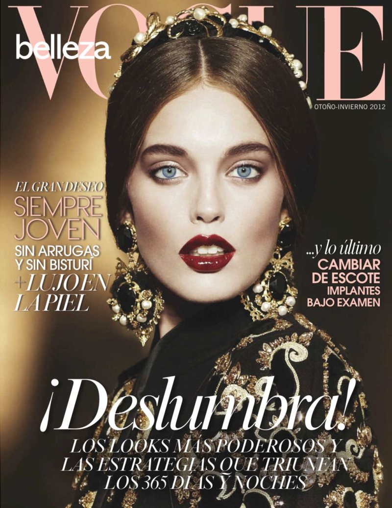 Emily DiDonato is Glam in Black for Vogue Latin America's A/W 2012 Beauty Supplement