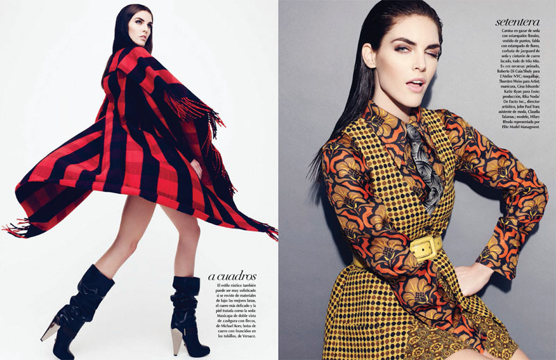 Hilary Rhoda Dons Fall Looks for Vogue Latin America's October Cover Story by Nagi Sakai