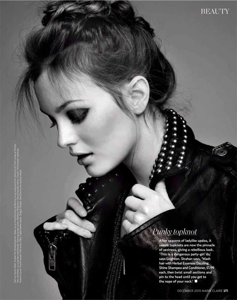 Leighton Meester by Christophe Meimoon for Marie Claire UK December 2010