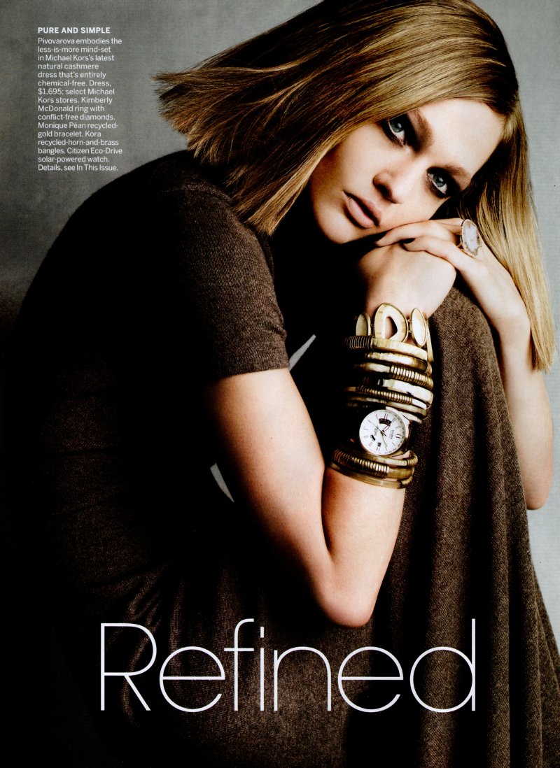 Sasha Pivovarova by Patrick Demarchelier for Vogue US November 2010
