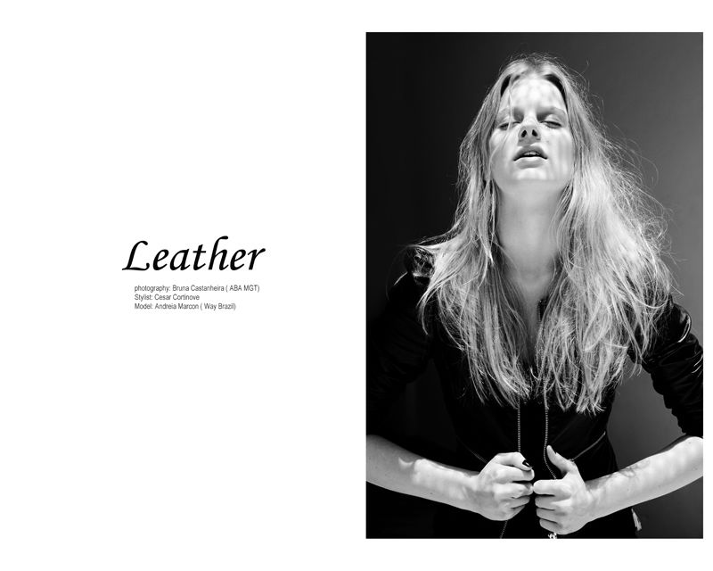 Andreia Marcon by Bruna Castanheira in Leather